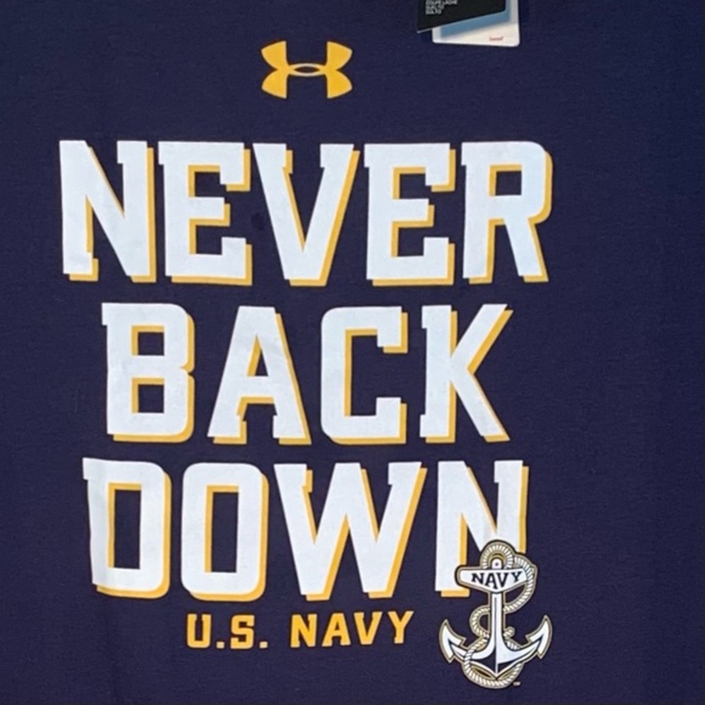 Under Armour NWT “NAVY” navy blue short sleeve tee shirt. - Picture 9 of 16